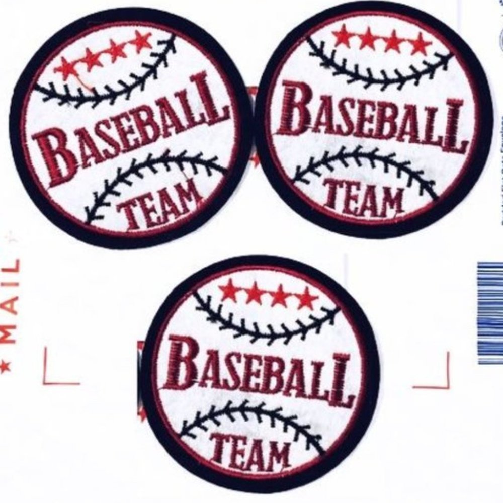 BASEBALL SPORTS TEAM EASY IRON ON PATCHES